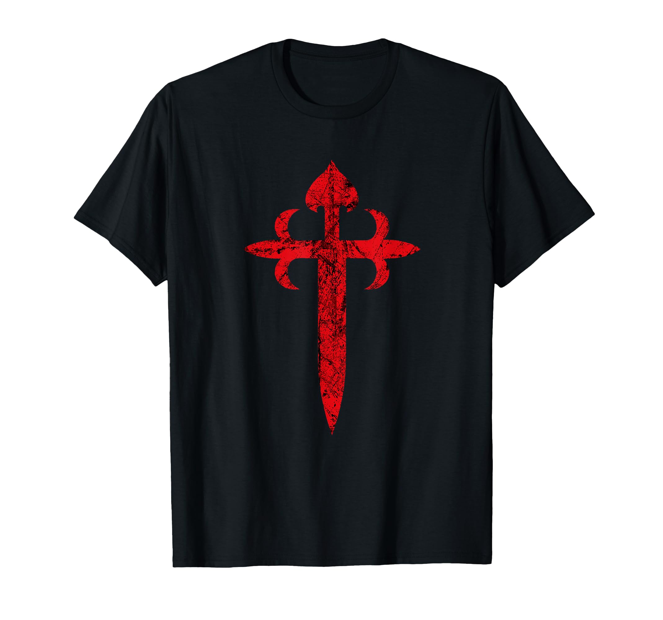 goa Ｔシャツ　十字架 Amazon | クリスチャン 十字架 グランジ効果 黒十字架 Tシャツ
